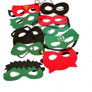 DC Comics Superhero Mask Set - Red, Green, Black